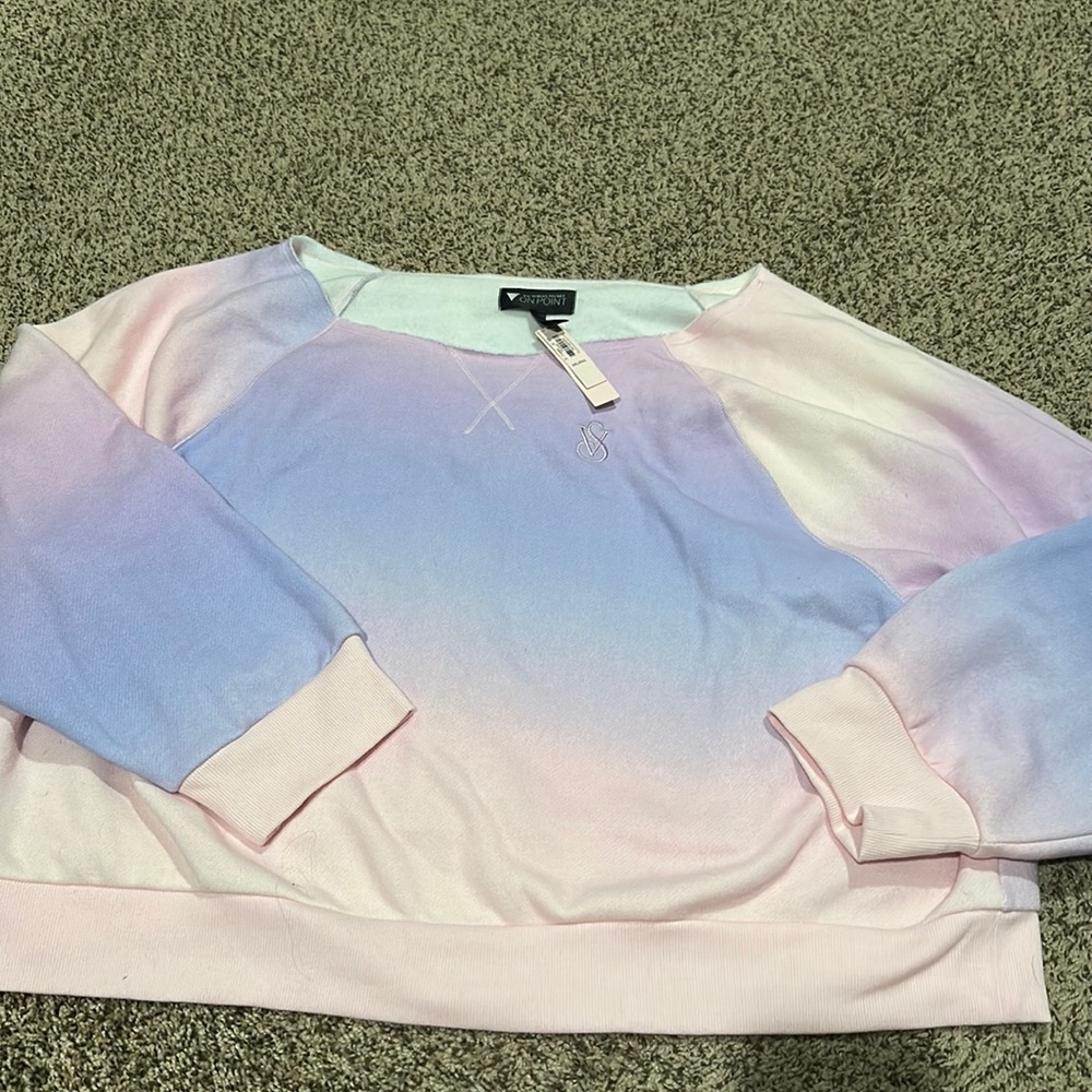 New with tags Victoria secret purple pink ombré off the shoulder crew size XXL
